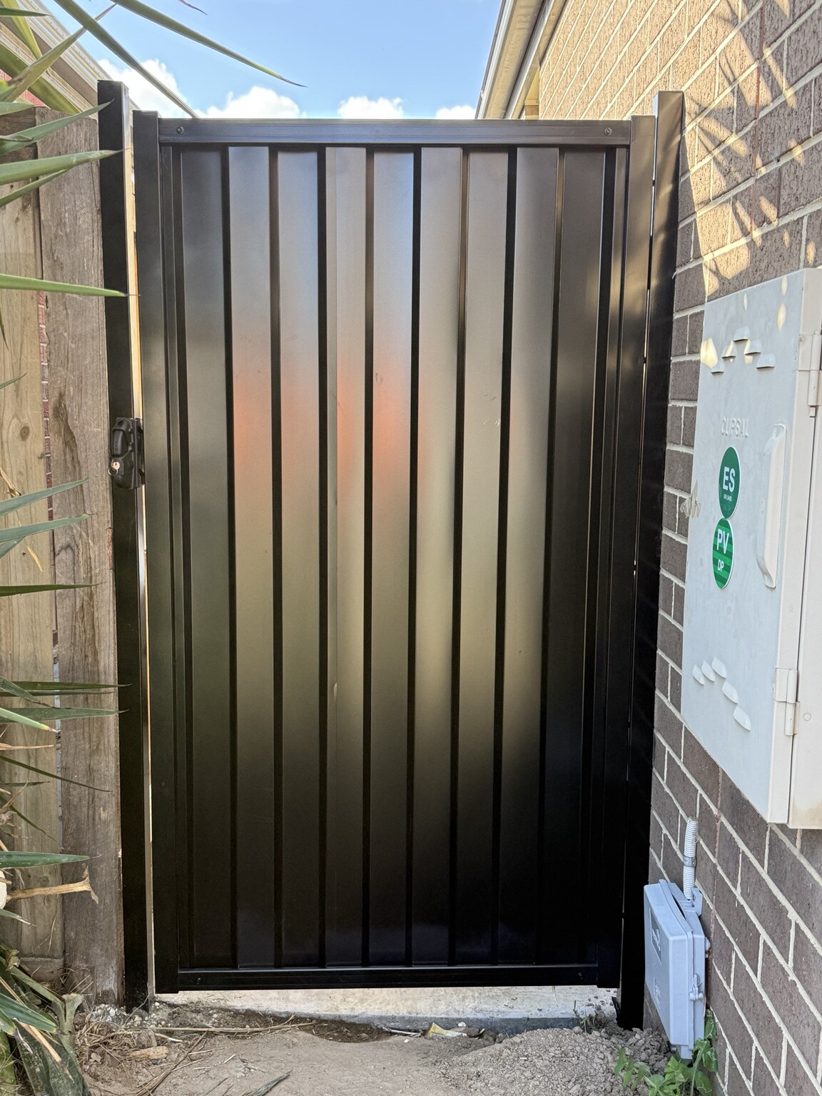Completed COLORBOND pedestrian gate in Mernda