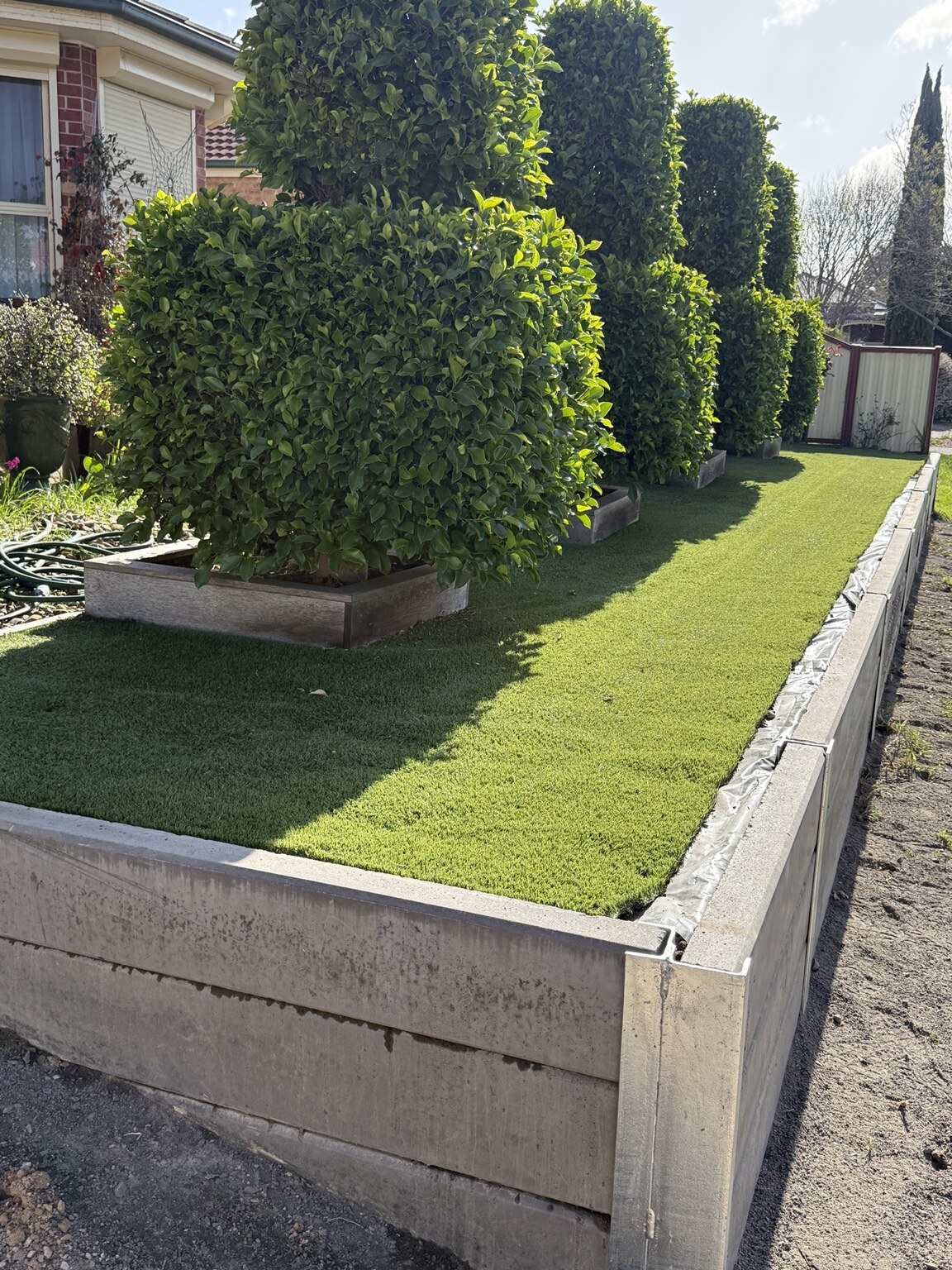 Completed retaining wall repair in Sydenham